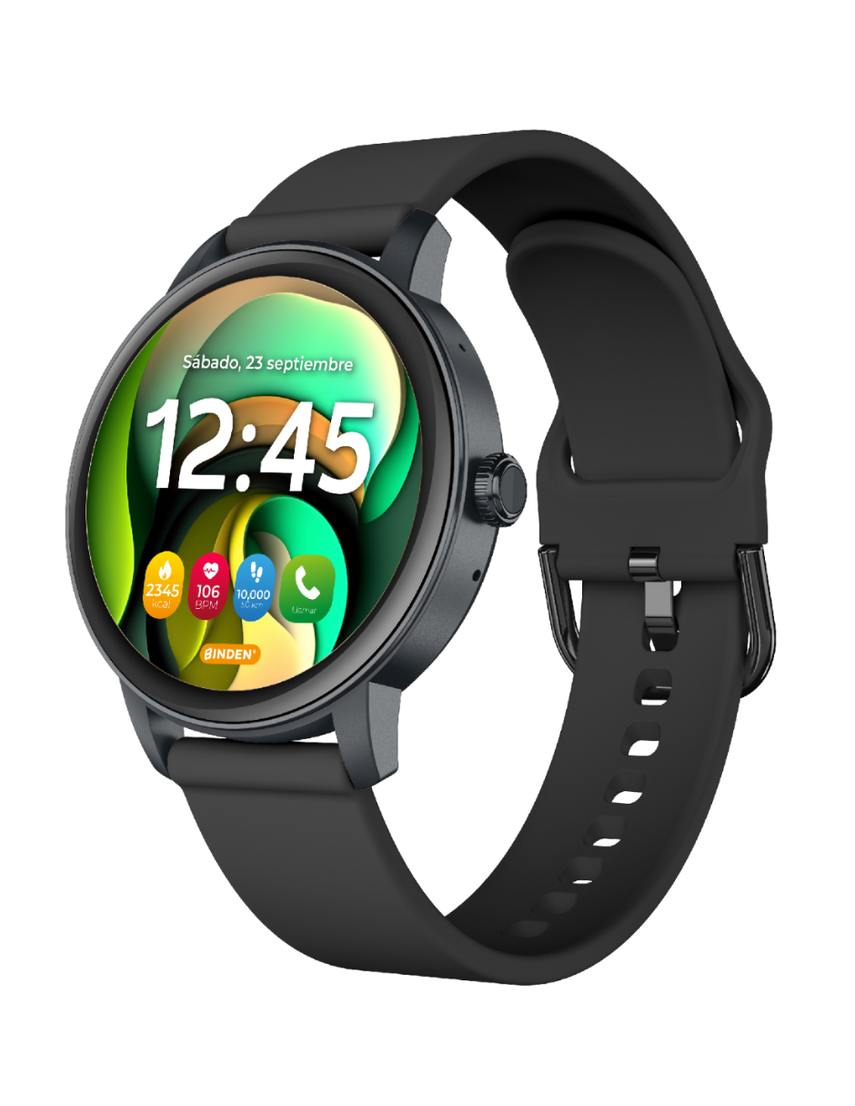 Reloj Smartwatch ERA One Lite BINDEN Realiza Y Contesta Llamadas Negro