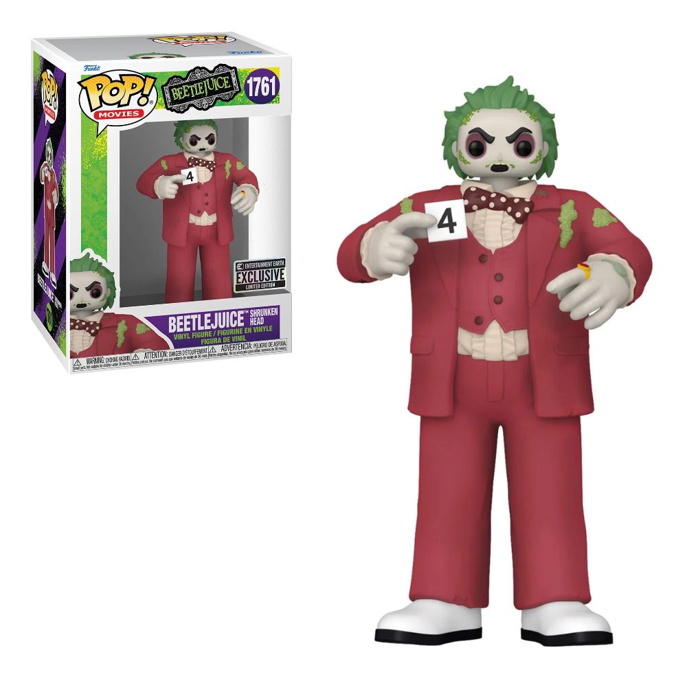 Beetlejuice Cabeza Pequeña Exclusivo EE 1761 Funko Pop Horror