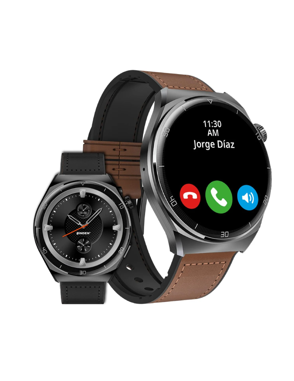 Smartwatch ERA One Class BINDEN AMOLED con Asistente de Voz y 3 correas