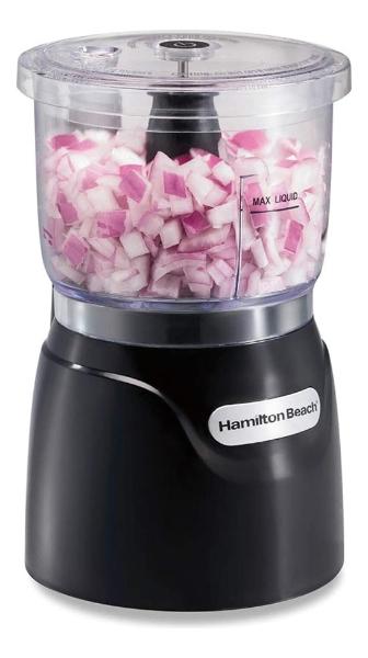 Hamilton Beach 72850 Picadora de Cocina 3 Tazas Negra