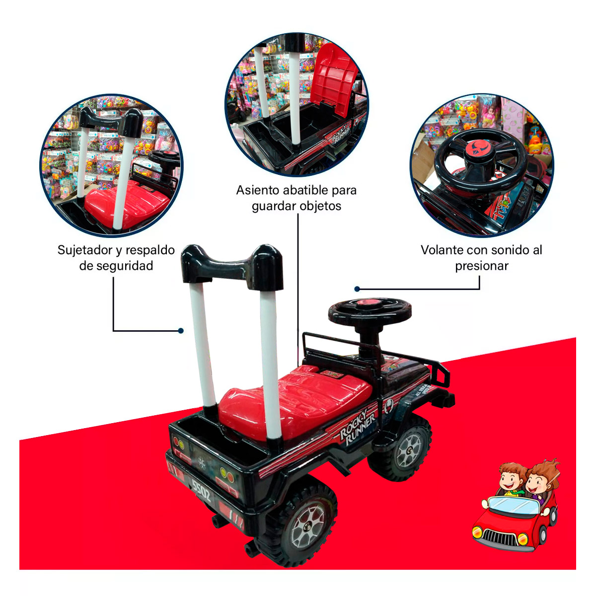 Montable Carrito MyToy 5502 Jeep Rokitas Negro.