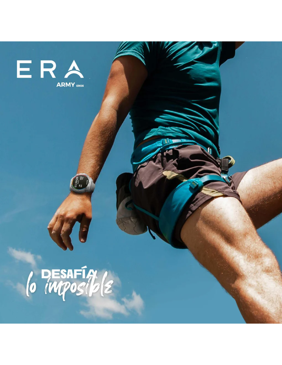 Reloj Smartwatch ERA ARMY Eros BINDEN Con asistente de voz Negro