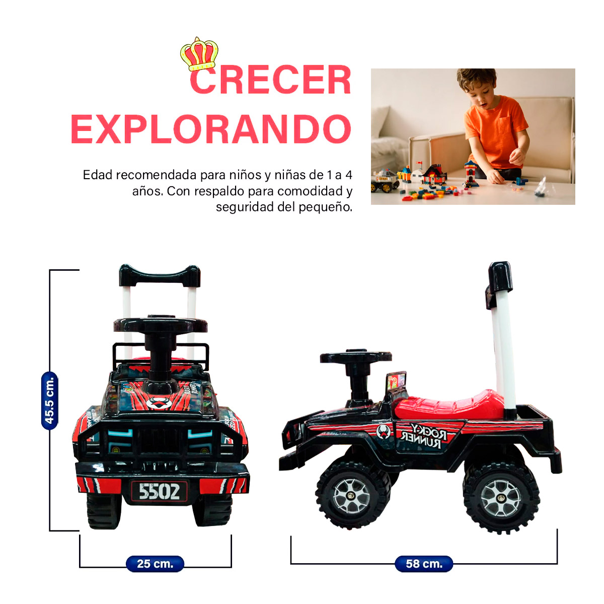 Montable Carrito MyToy 5502 Jeep Rokitas Negro.