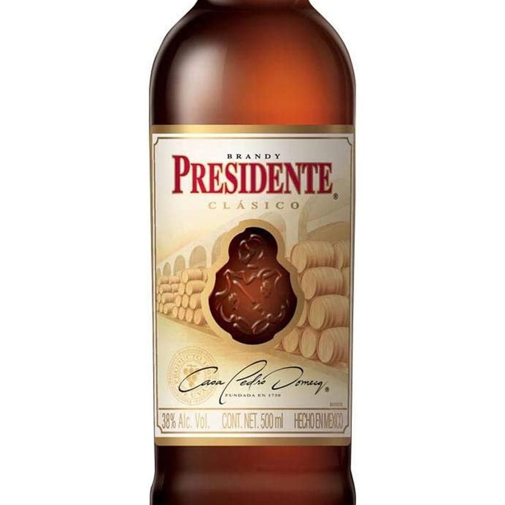 Caja de 18 Brandy Presidente Clasico 500 ml