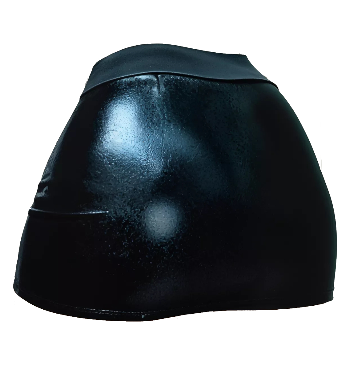 FALDA CORTA NEGRA DE VINIL PARA MUJER.