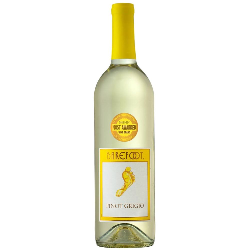 Pack de 6 Vino Blanco Barefoot Pinot Grigio 750 ml