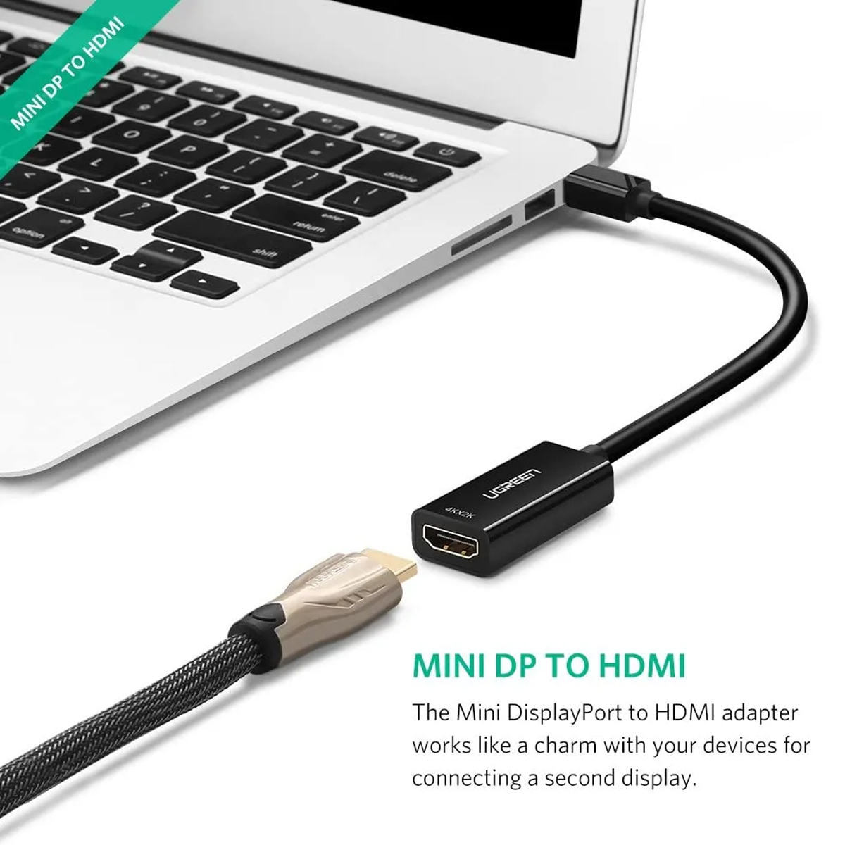 Adaptador Ugreen 40360 4k Mini Displayport A Hdmi Negro