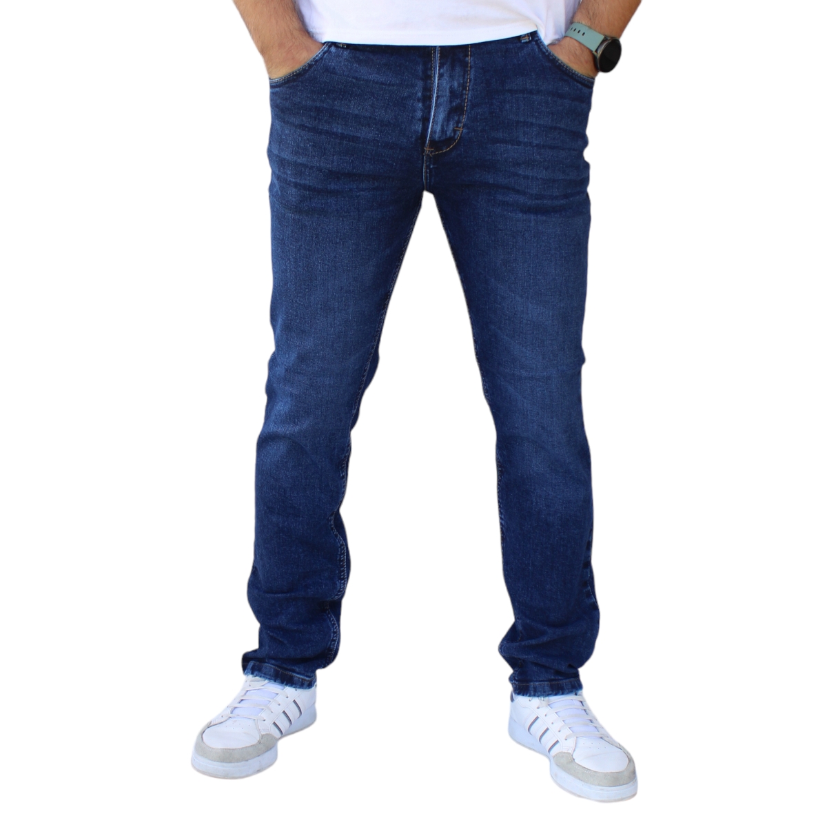 Pantalón Slim Fit de Mezclilla Stretch Gruesa Para Hombre John Silver.