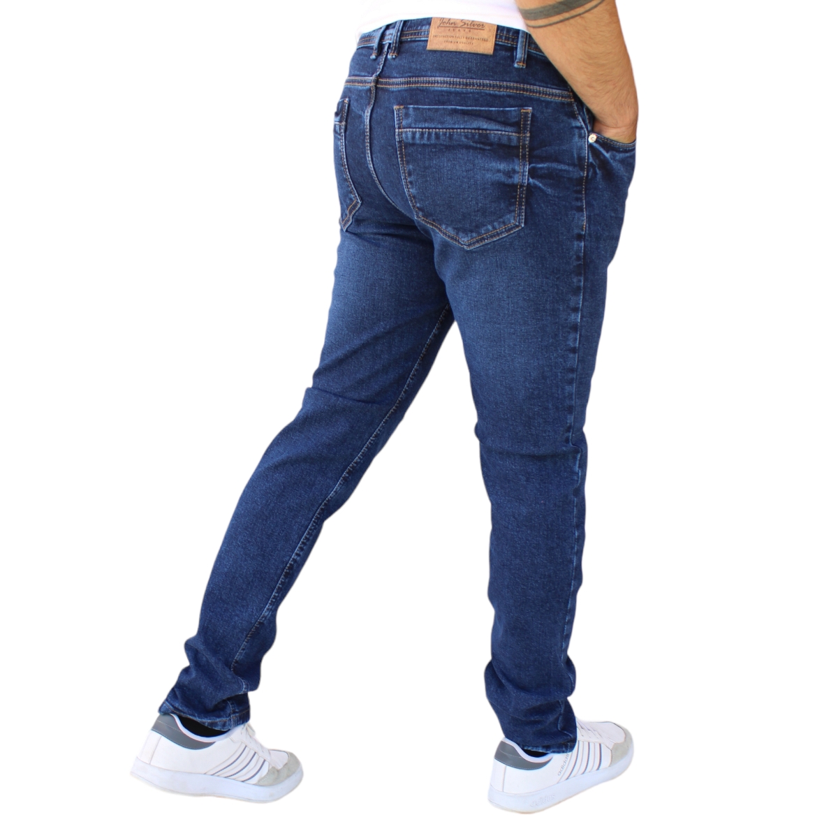 Pantalón Slim Fit de Mezclilla Stretch Gruesa Para Hombre John Silver.