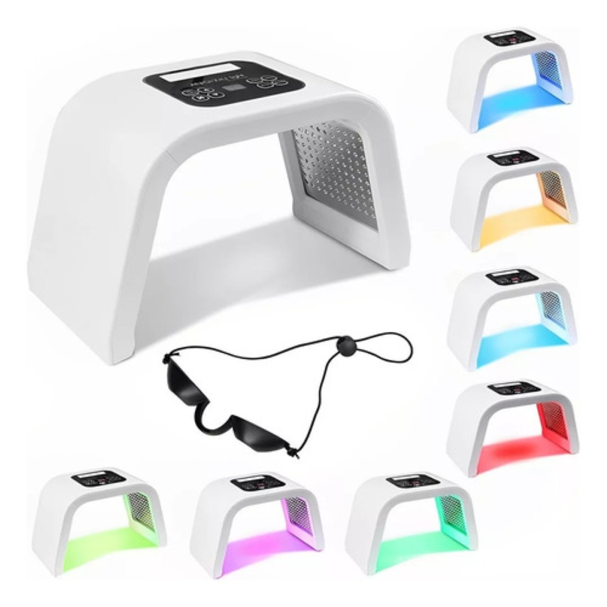 Para Cara Y Cuello Cosmético,maquina Facial De Led 7 Colores blanco