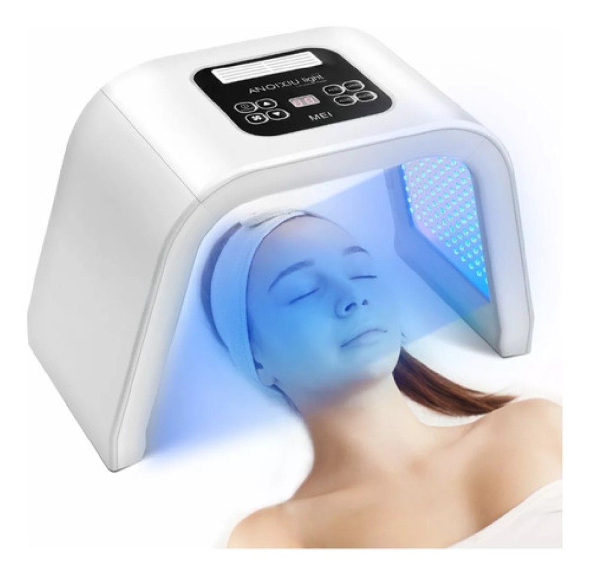 Para Cara Y Cuello Cosmético,maquina Facial De Led 7 Colores blanco