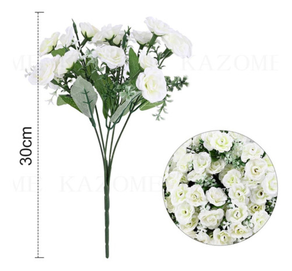 6 Ramos Flores Artificiales Rama Decoración BLANCO