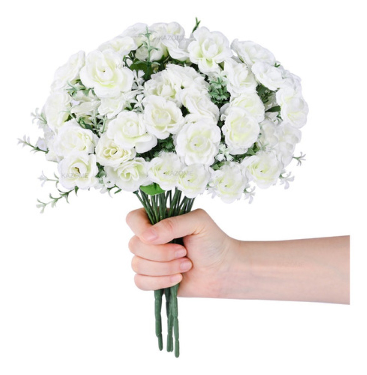 6 Ramos Flores Artificiales Rama Decoración BLANCO