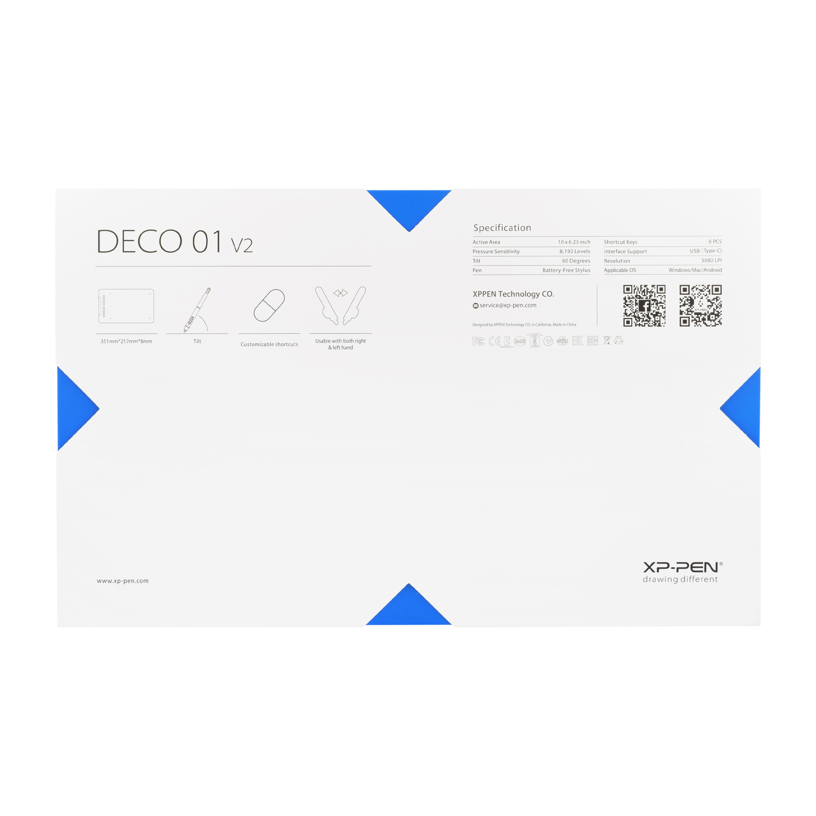 Tableta De Dibujo Deco 01 V2 Compatible Con Android Xp-Pen