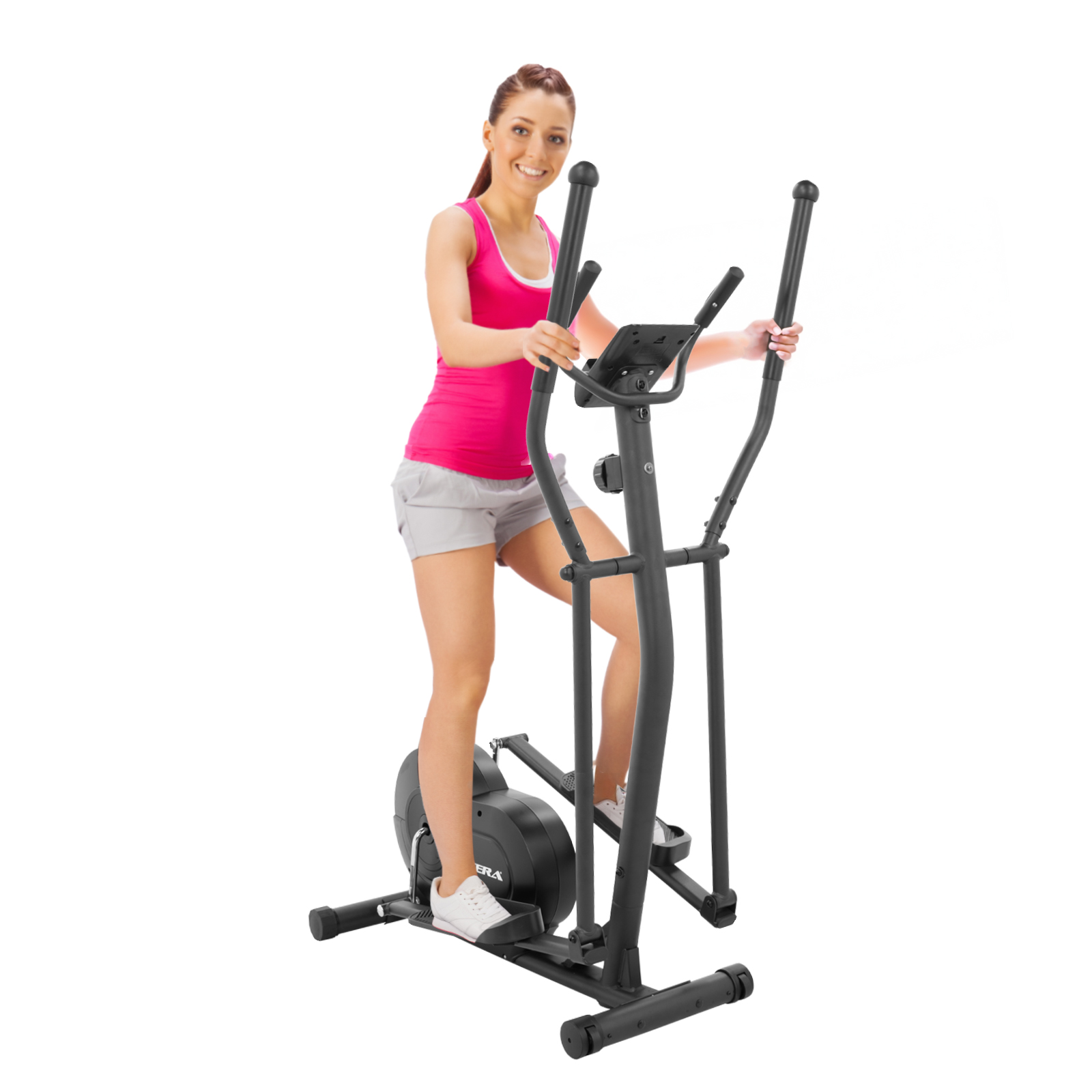 Escaladora Elíptica con 8 Niveles de Resistencia, Pantalla LCD y Asiento Ajustable