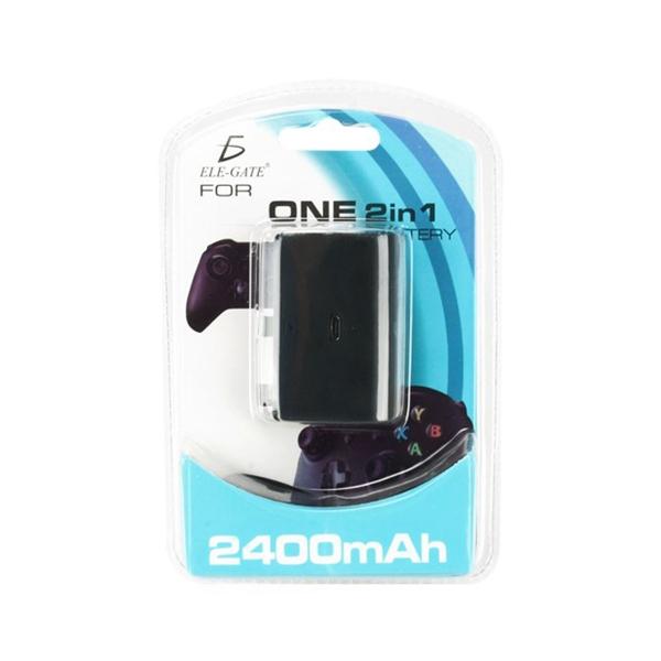 EleGate Cargador 2 en 1 para Xbox One Batería 4800mAh Juega y Carga USB