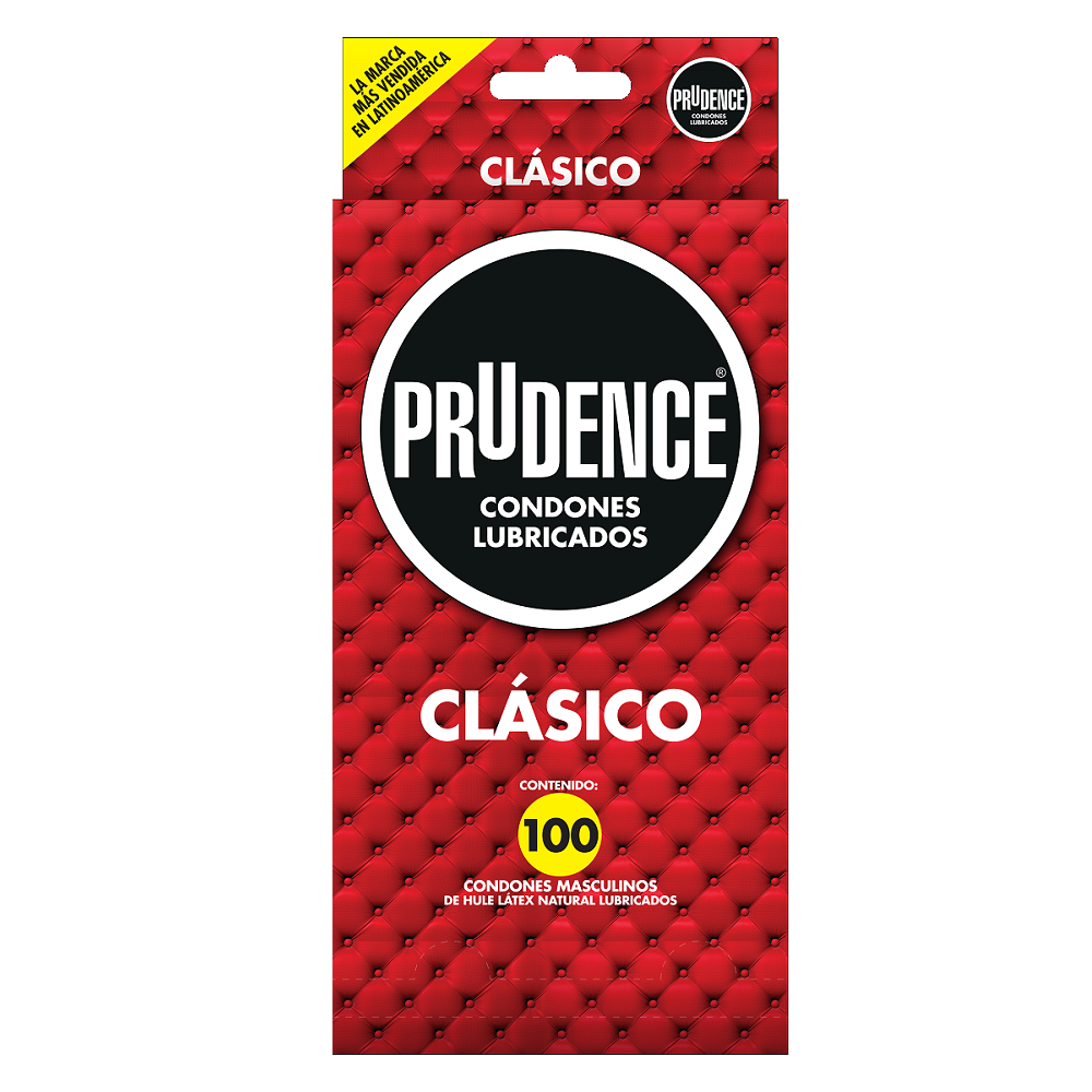 Condones Prudence Clásico Lubricados, Dispensador Con 100