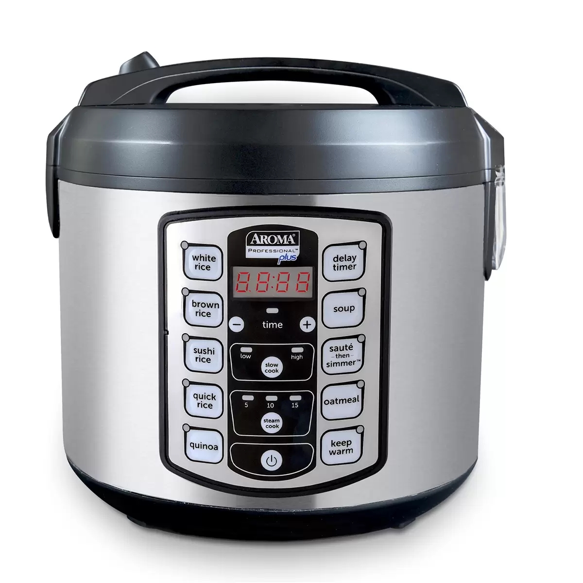 Olla de Cocción Lenta Aroma ARC-5000SB Arrocera 3.7Lts Multifunciones + Accesorios