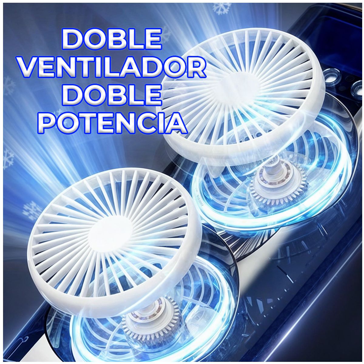 Ventilador De Torre Doble Con Efecto Humidificador Enfriador Con Base Giratoria Y Control Remoto
