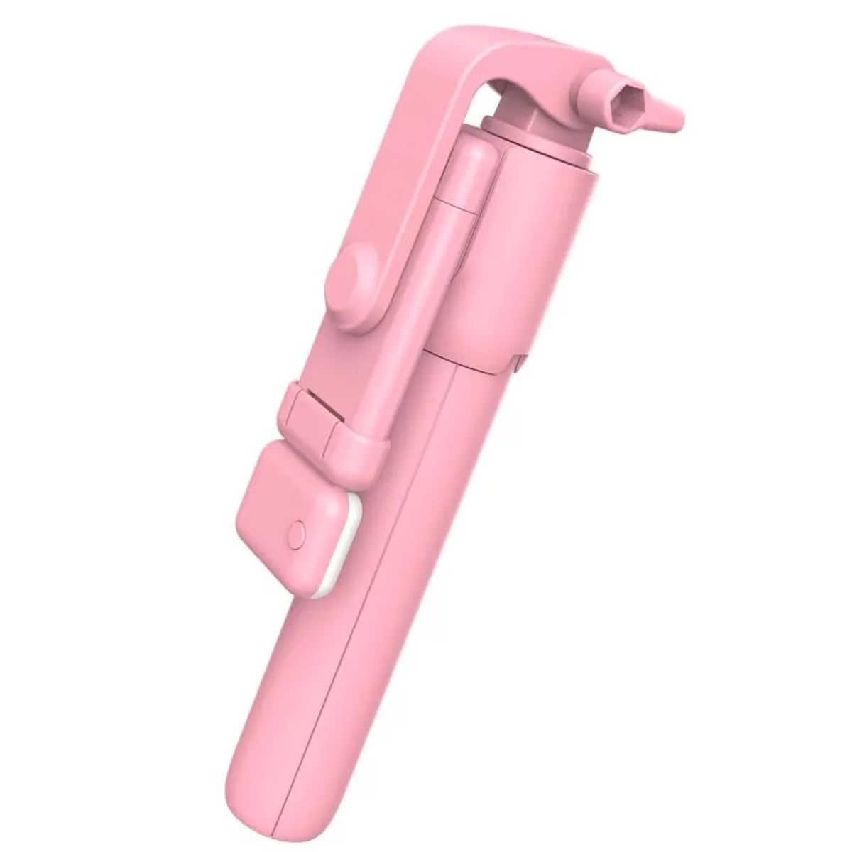 Baston Selfie Stick Control Bluetooth Con Luz Tipo Flash Recargable Color Rosa