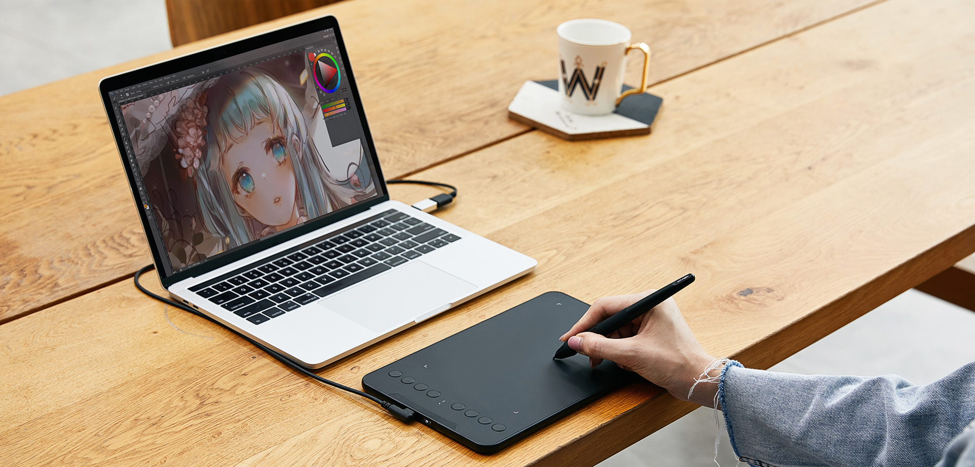 Tableta Grafica Inalambrica Negra Deco Mini 7 Wireless Xp-Pen