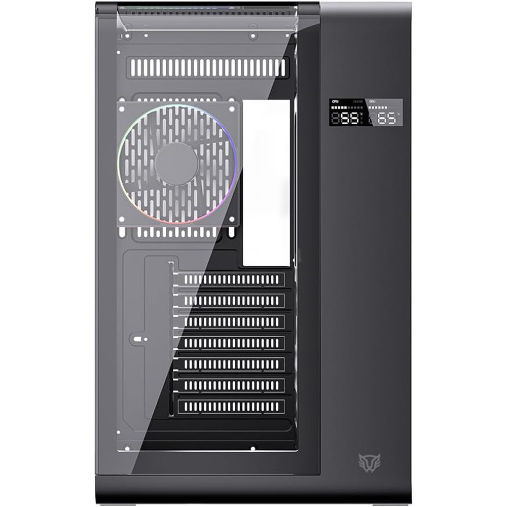 GABINETE BALAM RUSH TANK EXPERT CURVE 7400 NEGRO ATX DIGITAL 4VENT ARGB CRISTAL S/FUENTE BR-941594 