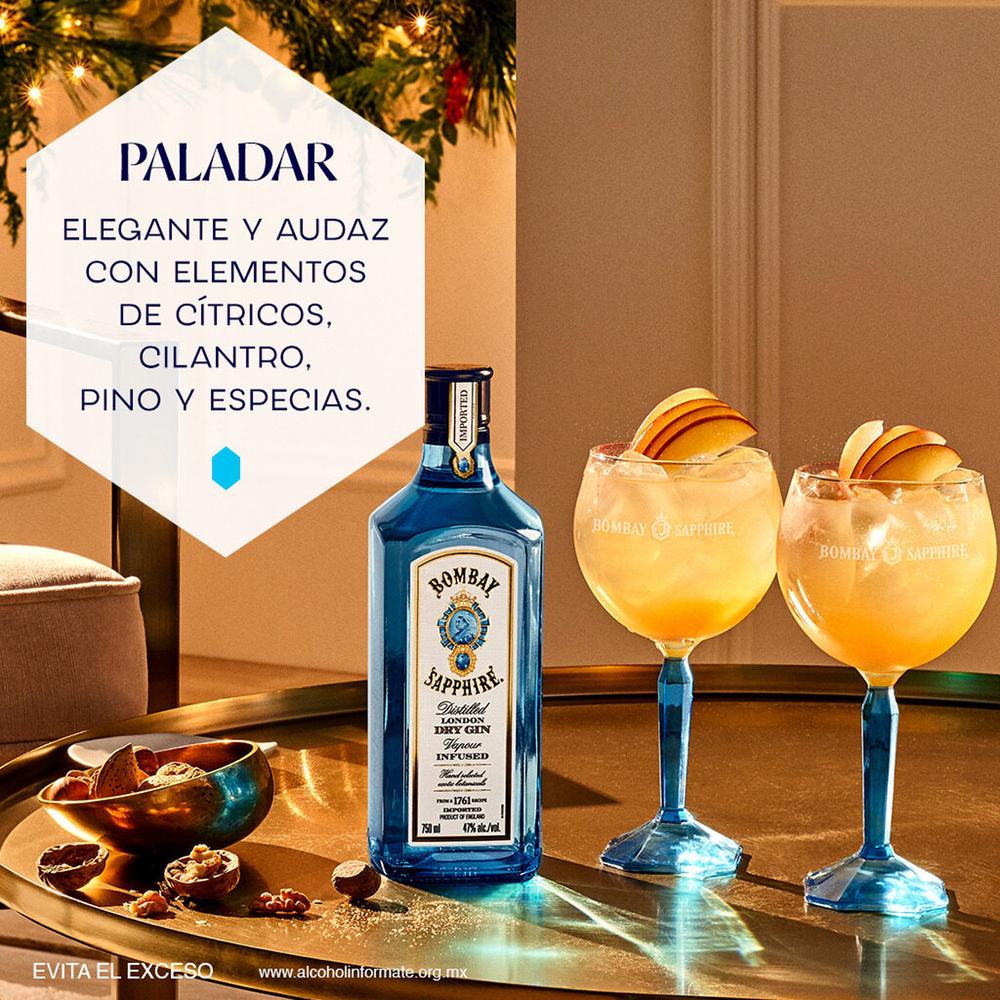 Pack de 6 Ginebra Bombay Sapphire 750 ml