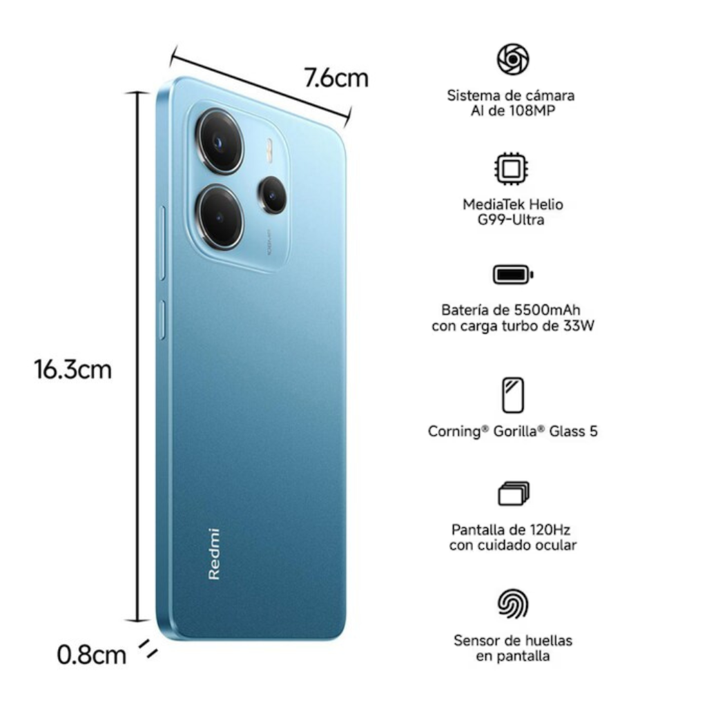 Xiaomi Redmi Note 14 4G  8GB de RAM y 256GB interno