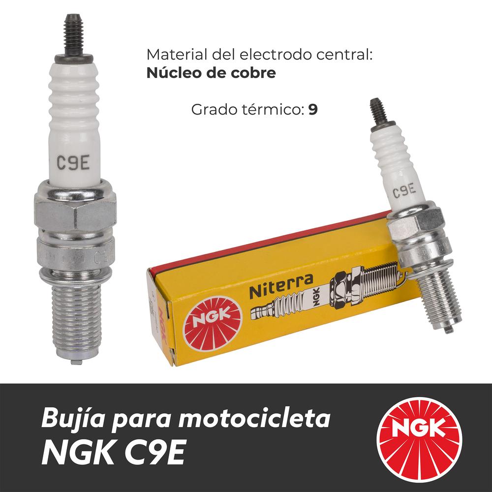 Bujia NGK C9E para Motocicleta Electrodo Central de Níquel