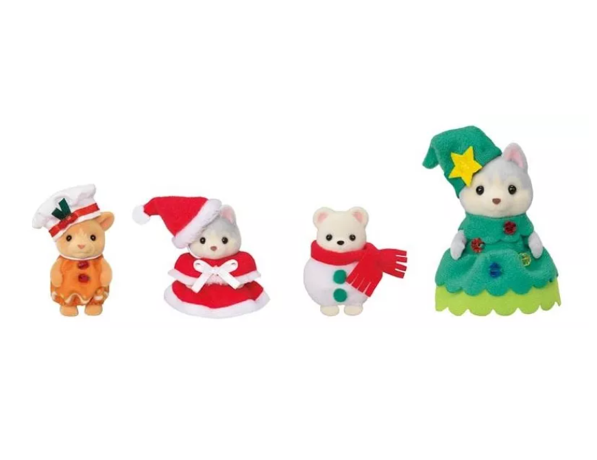 Set Navideño Feliz Navidad - Sylvanian Families Calico Critters Ternurines