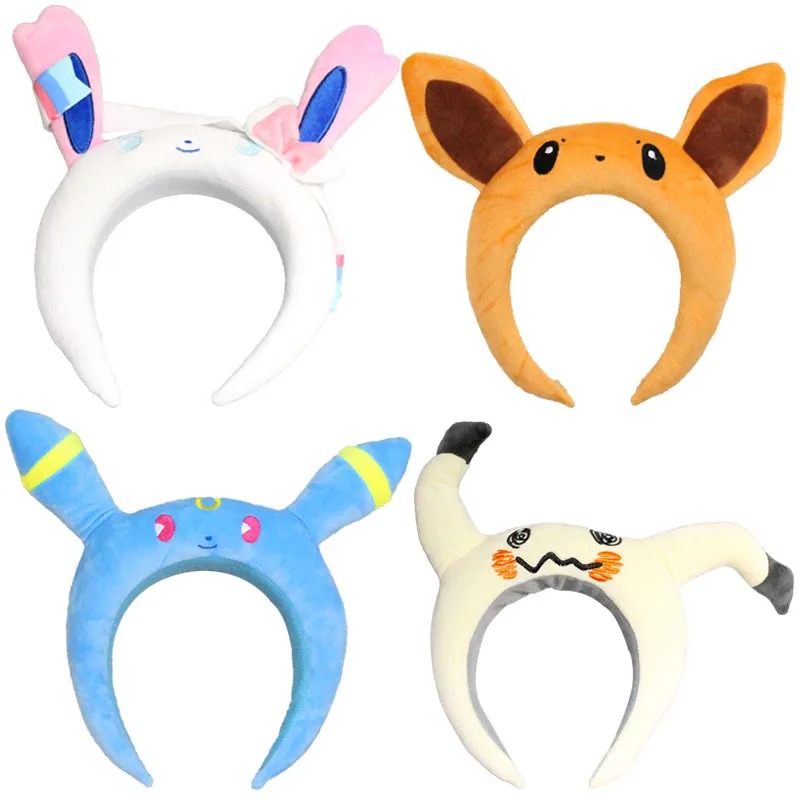 Diadema Moda Mujer Niña Poke Sylveon Eevee Umbreon Mimikyu Felpa