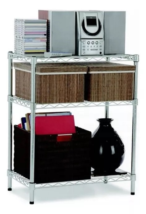  Estante Anaquel Cromado 3 Niveles  Color Cromo