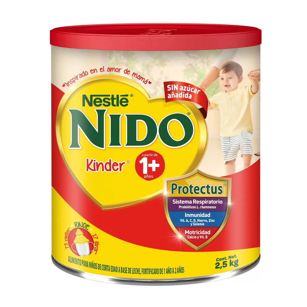 Fórmula Infantil Nido Kinder 1-2 años, 2.5kg 1pz