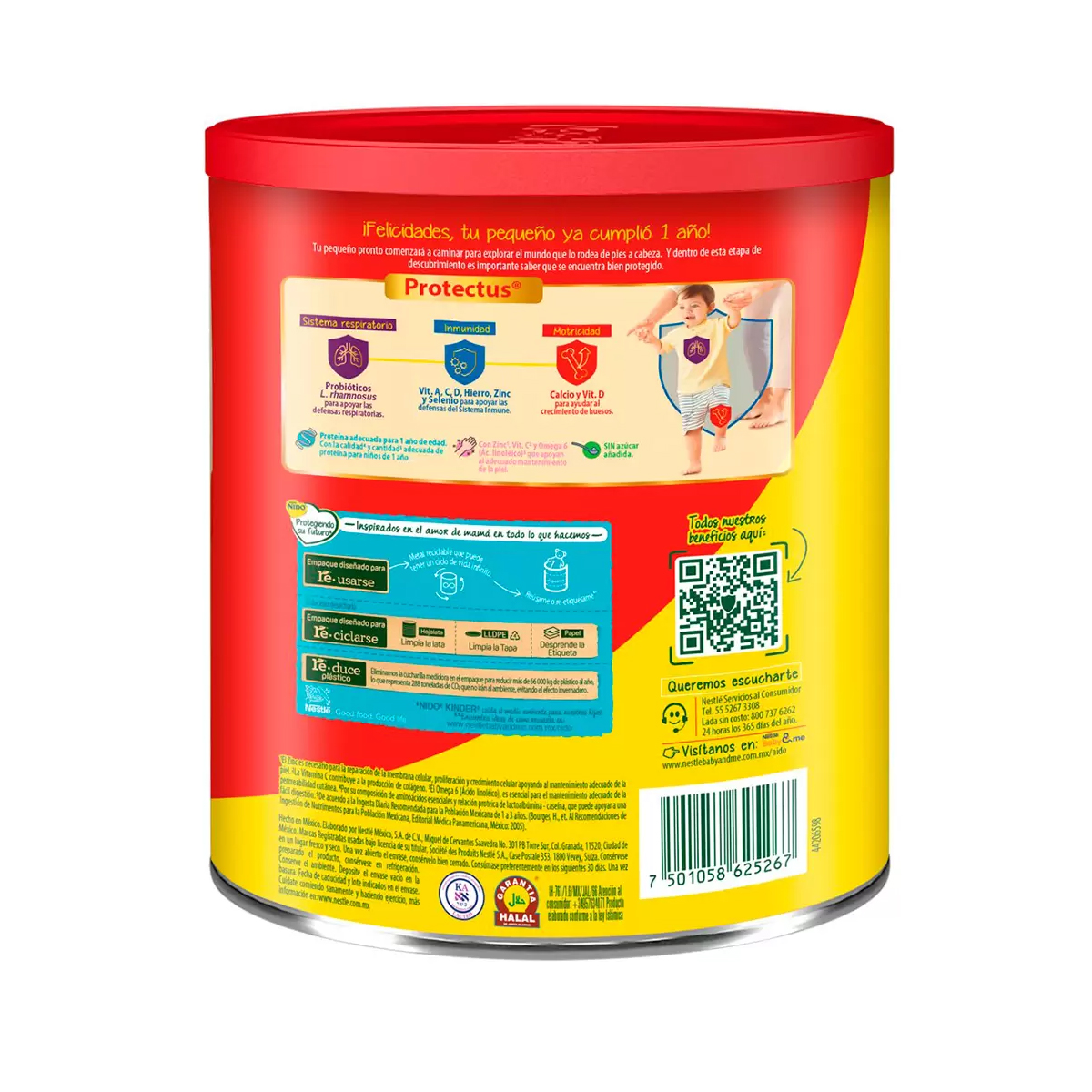Fórmula Infantil Nido Kinder 1-2 años, 2.5kg 1pz