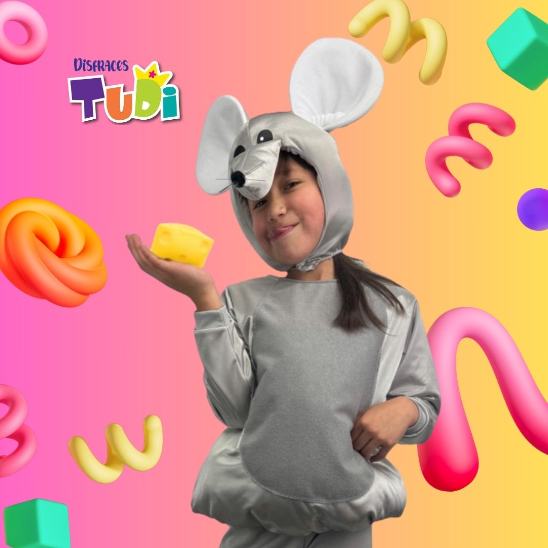 Disfraz de Ratón con Gorro y Orejas - Disfraces para Niñas y Niños - Traje de Ratoncito o Ratoncita - Vestuario para la Primavera de Raton - Cosplay