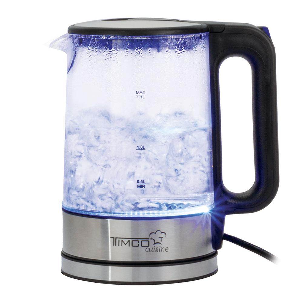 HERVIDOR AGUA TIMCO JE8707 1.7 LT JARRA DE VIDRIO