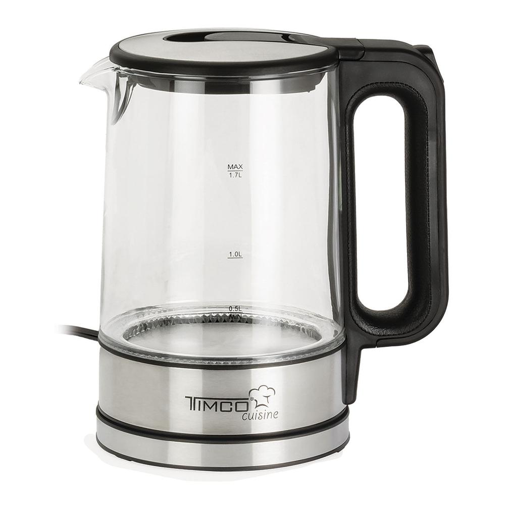HERVIDOR AGUA TIMCO JE8707 1.7 LT JARRA DE VIDRIO