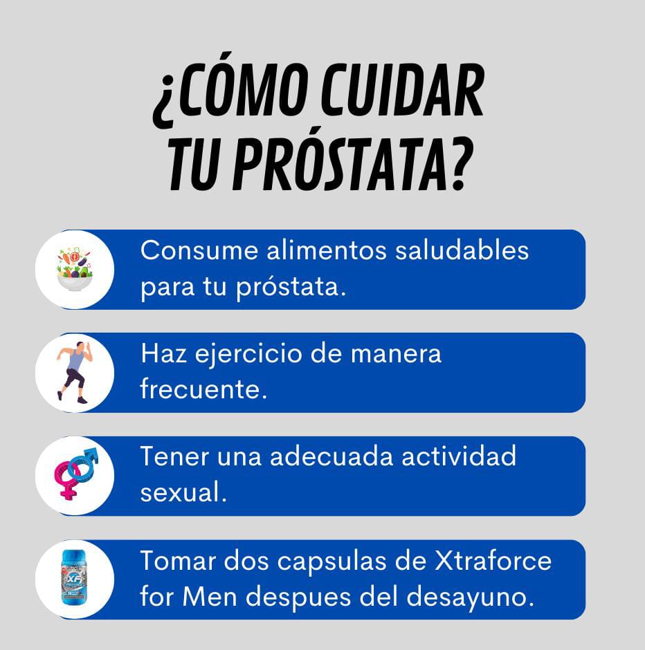 Vigorizante masculino, Próstata Sana, Xtraforce 100% Garantizado  Frasco 60.