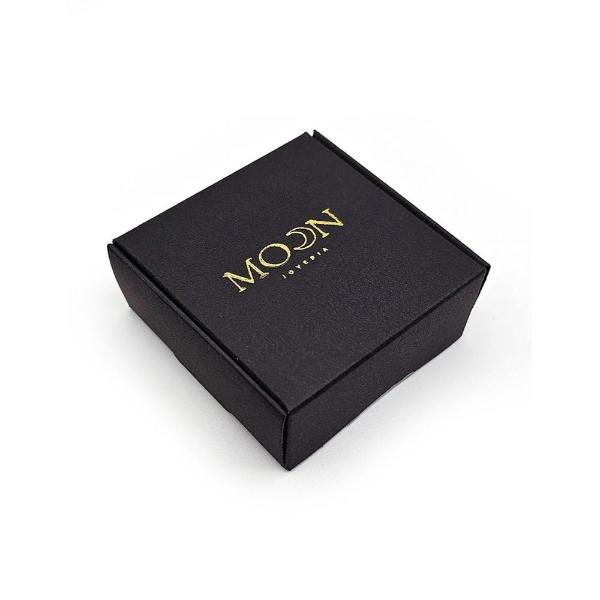 Cadena y dije de brillos con corona de oro laminado letra "F"