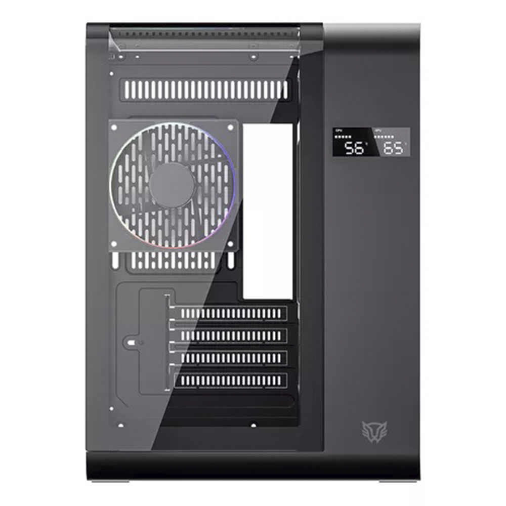 GABINETE BALAM RUSH TANK EXPERT CURVE 6400 NEGRO M-ATX DIGITAL 4VENT ARGB CRISTAL S/FUENTE BR-941617 