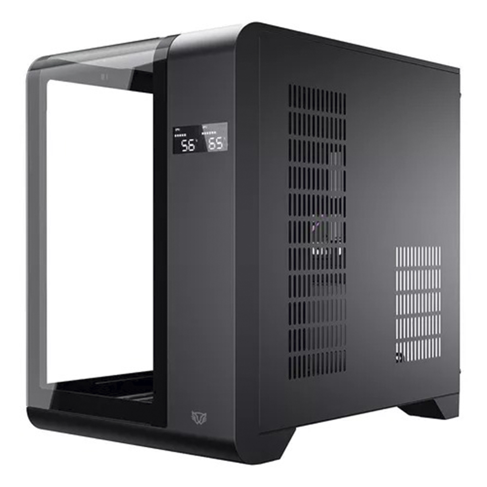 GABINETE BALAM RUSH TANK EXPERT CURVE 6400 NEGRO M-ATX DIGITAL 4VENT ARGB CRISTAL S/FUENTE BR-941617 