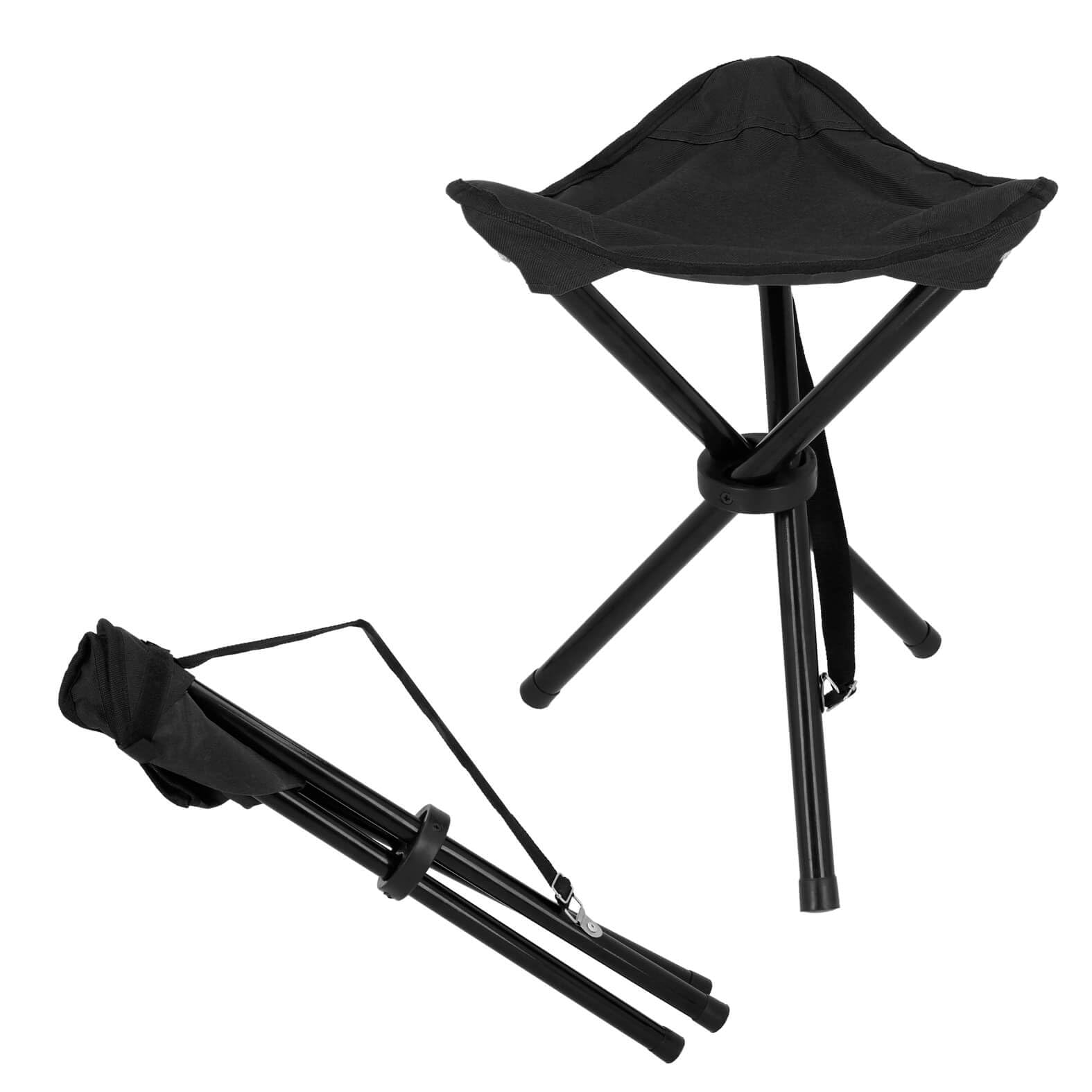 Banco tripie plegable con cinturón de velcro y correa ajustable Antideslizante Soporte de Carga de 120 Kg para Acampar TL 037