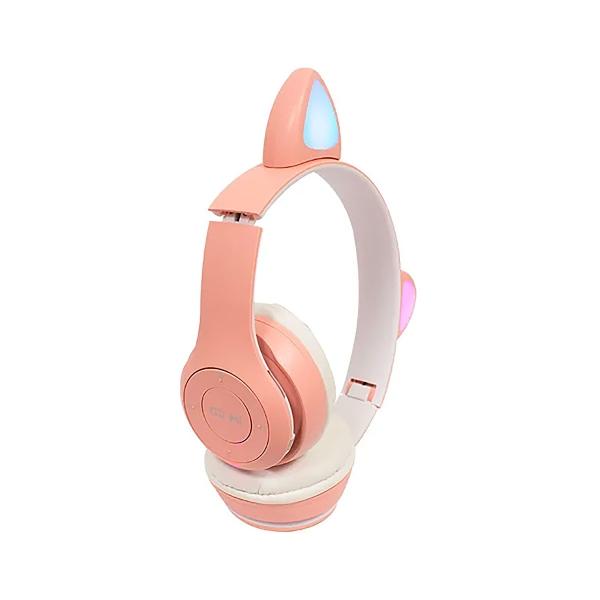 Audífonos Diadema Bluetooth con Orejas de Gato y Luces LED