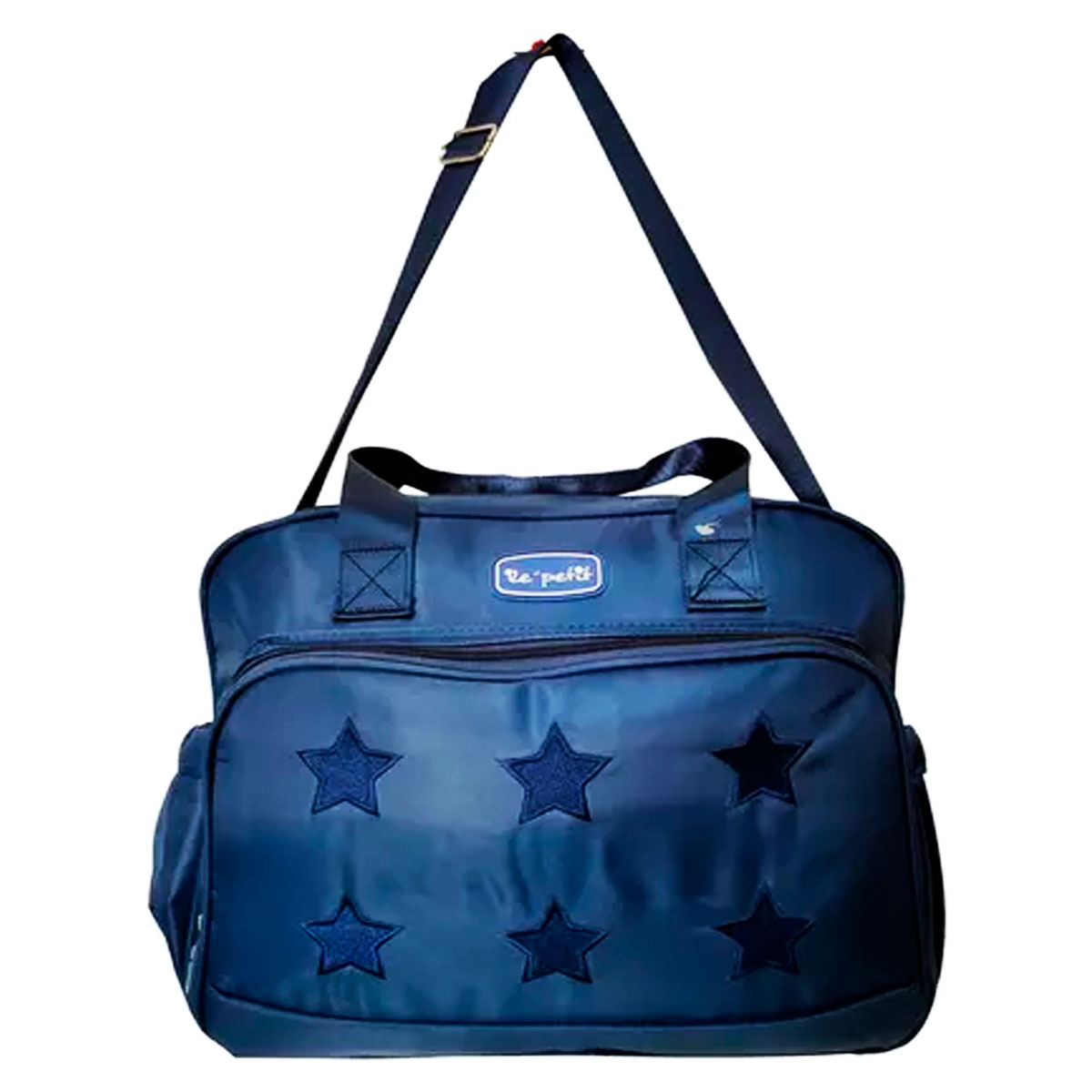 Pañalera Amplia Diseño Estrellas Con Cambiador Lp-pl2372 Color Azul Marino