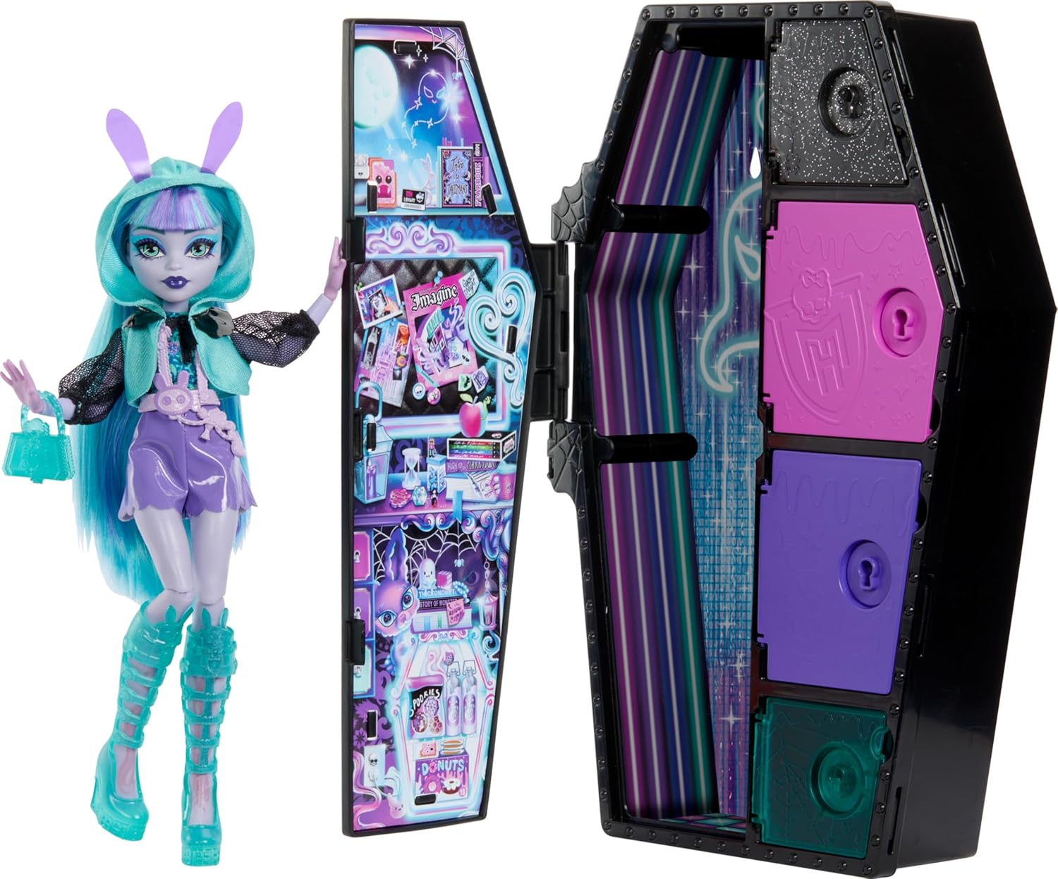 Muñeca Monster High Sarcofago Secrets Neon Twyla HNF82 Mattel