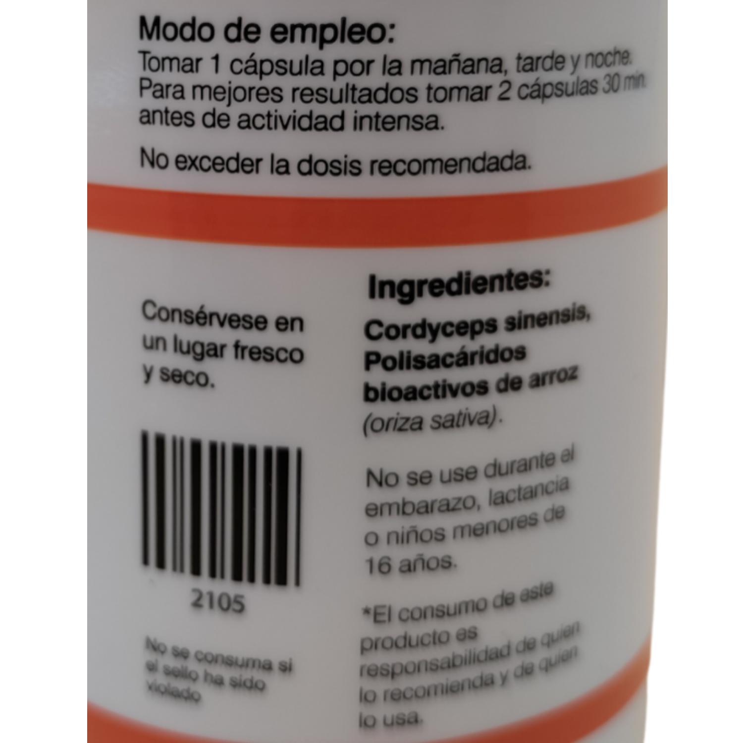 Xtra Vita Ives México Cordyceps sinensis Polisacaridos de Arroz 60 U..