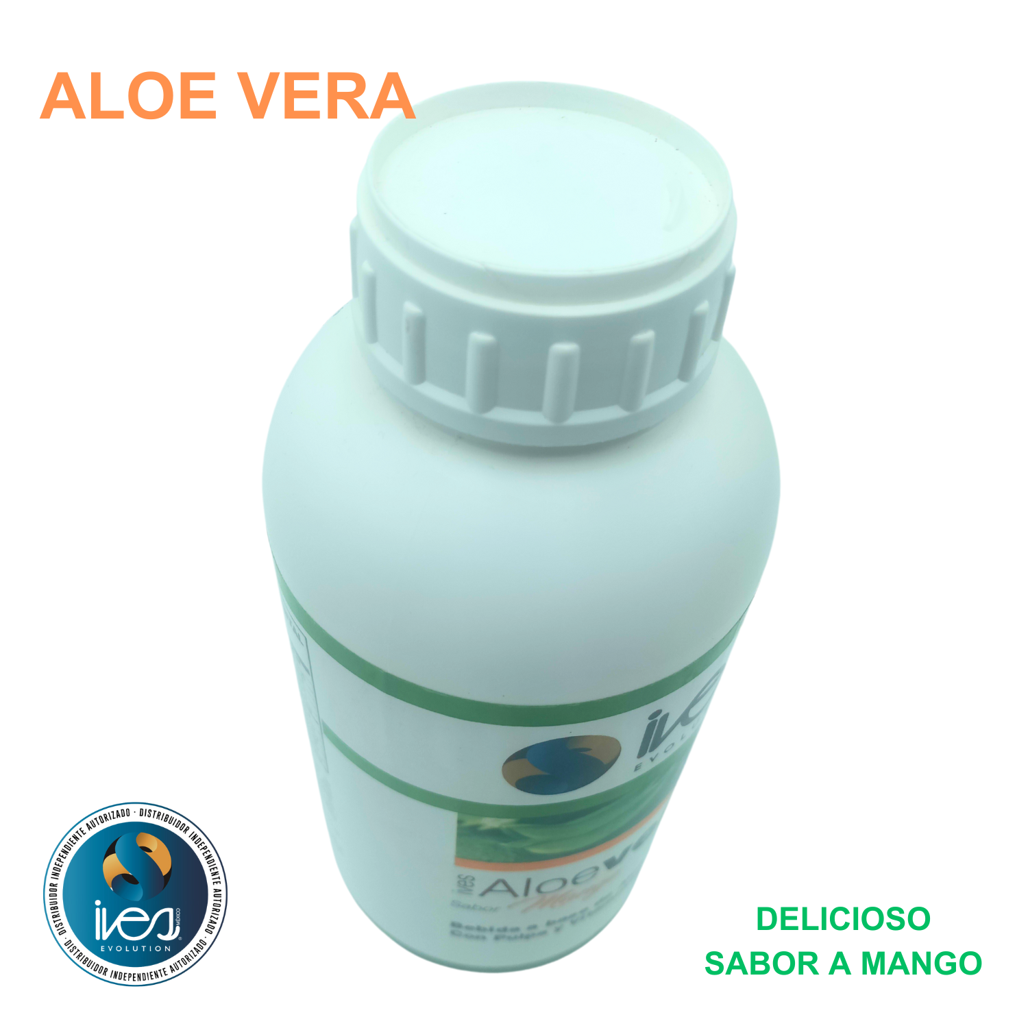 Aloe Vera Pulpa Betacaroteno Semilla de Toronja Vitaminas A C E D Ives Evolution México Sabor Mango 960 ml..
