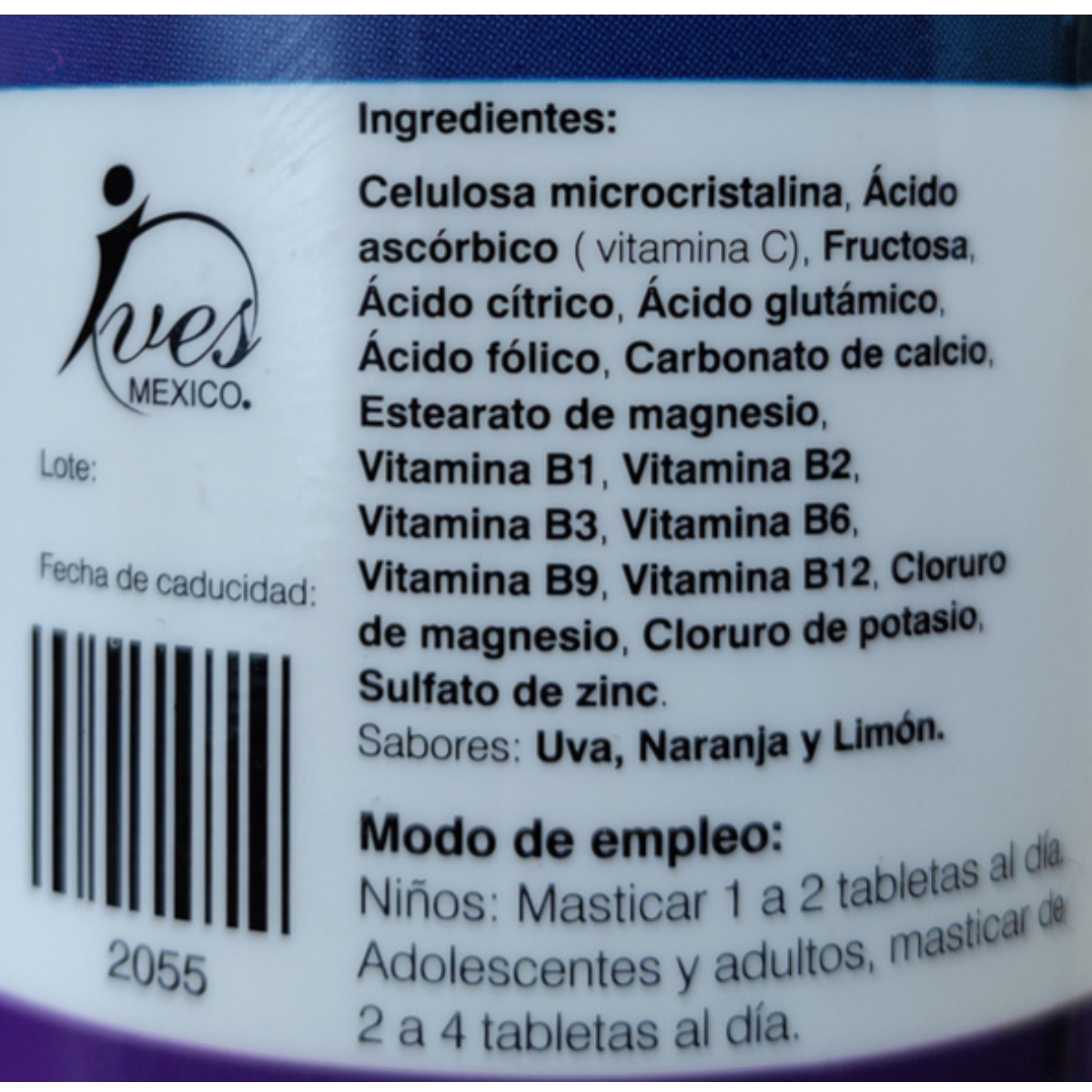 Multivitamínico tabletas Niños Family Vitamin kids Ives México 90 Tabs.