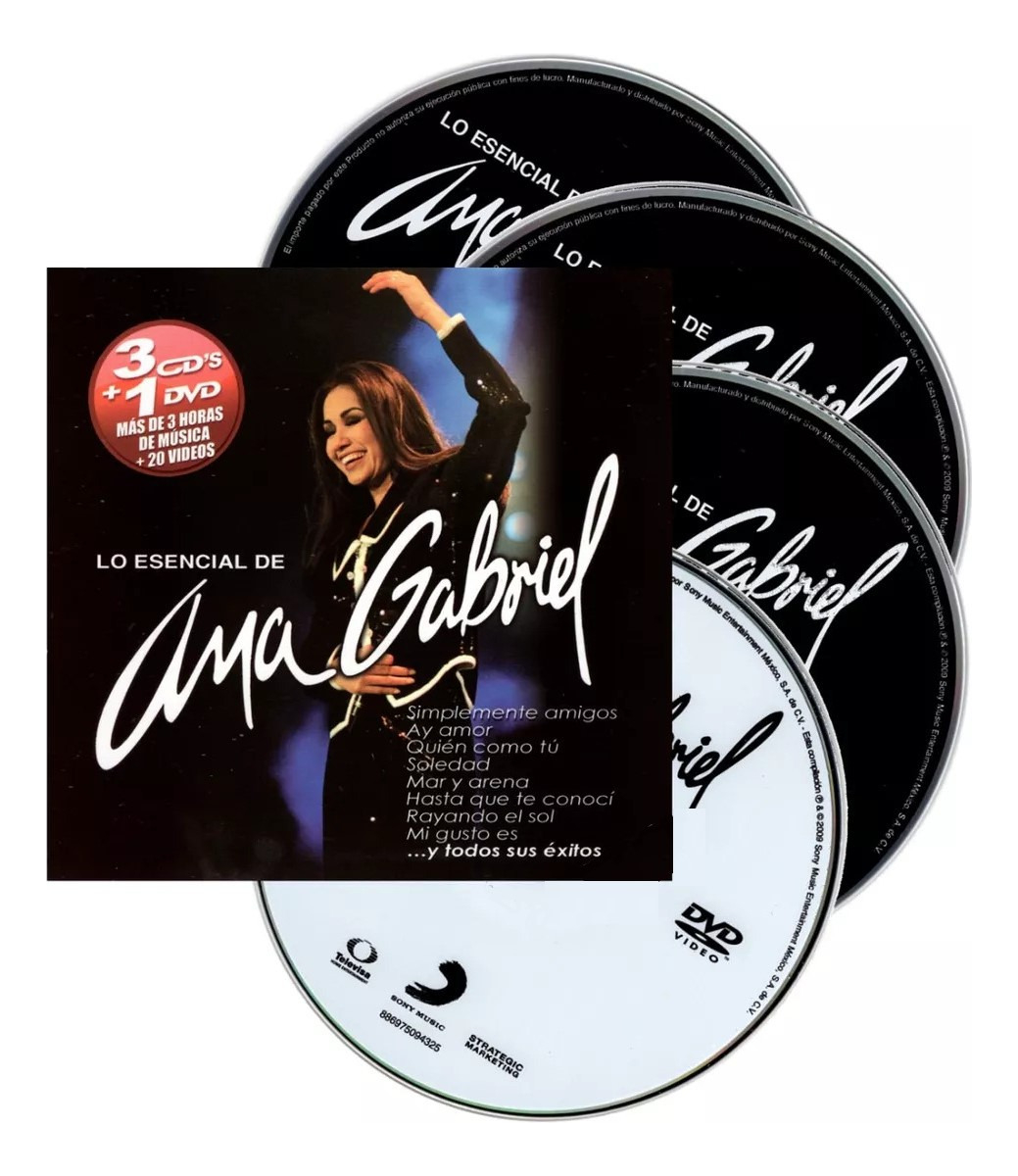Lo Esencial De Ana Gabriel Box 3 Disco Cd + Dvd
