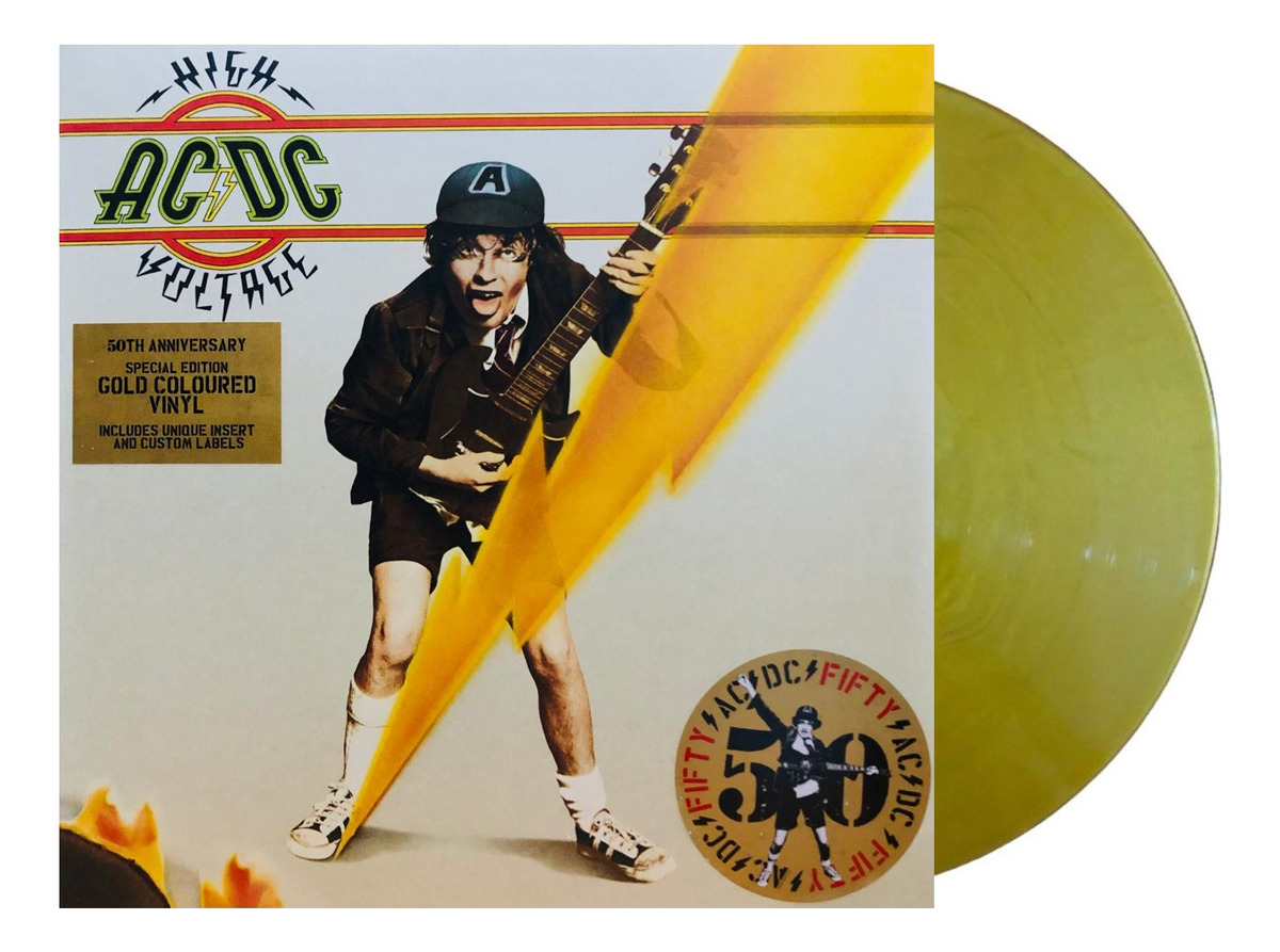 Ac / Dc High Voltage 50th Anniversary Gold Lp Vinyl